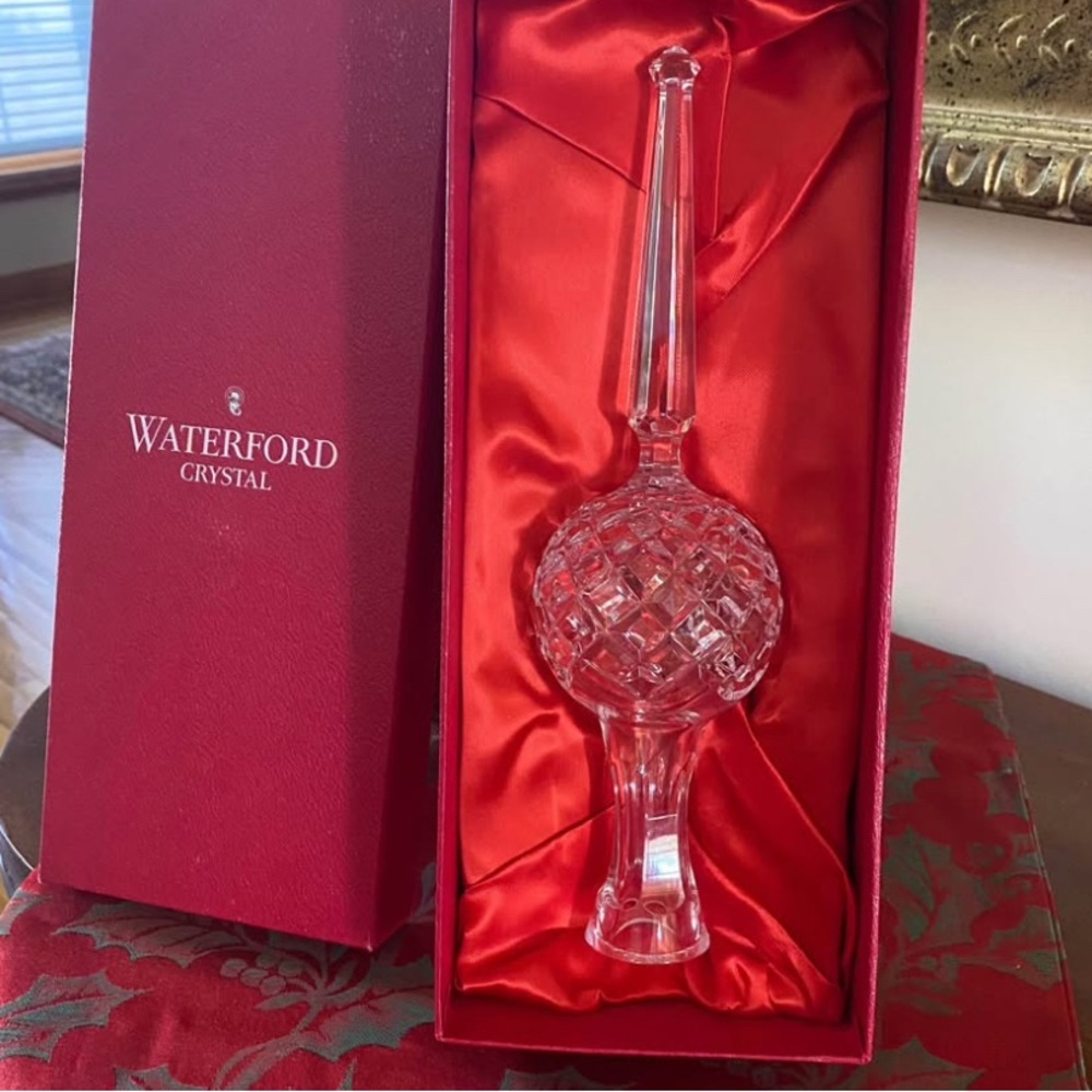 Waterford Crystal Spire Christmas Tree Topper 11 Inch NIB Made Ireland